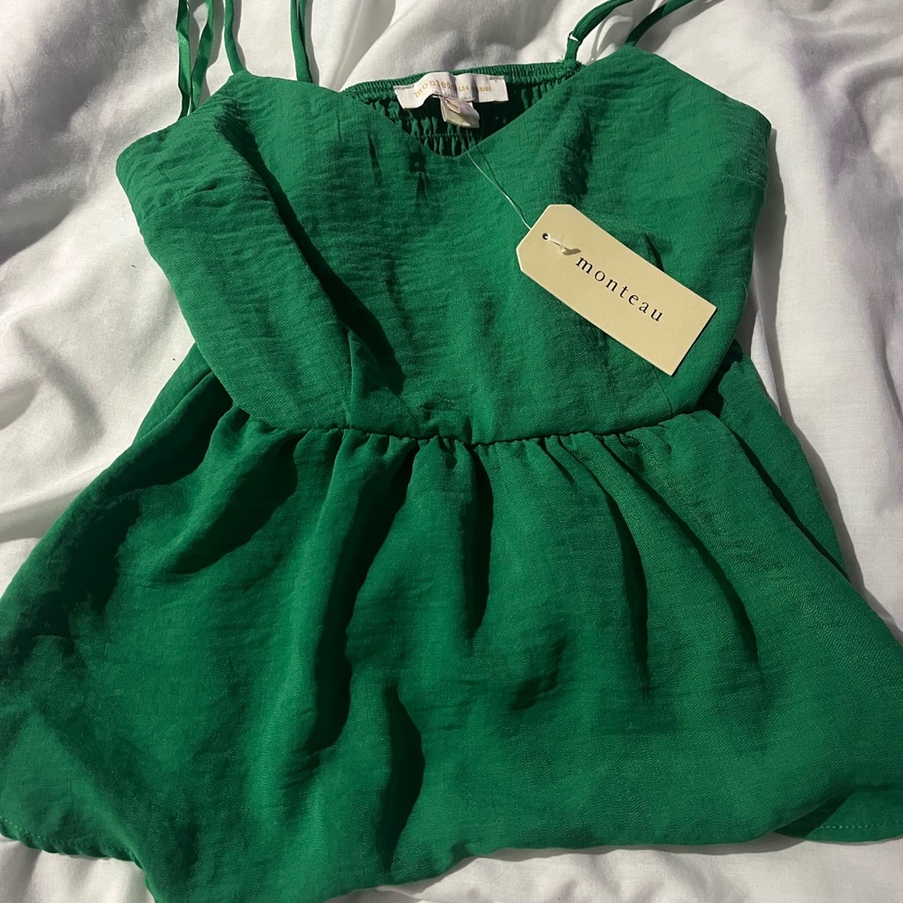 Monteau Green Camisole Top